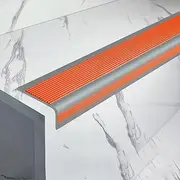 Stair Nosing Edge Trim Edge and Corner Guards L Shape Self Adhesive Anti-Slip Safety Tape Stair Nosing L Shaped PVC Stair Nosing Protection for Outdoor/Indoor Stairs-Red||5cmx2.5cmx5 Meter