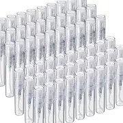 60PCS Mini Spray Bottle, 30PCS 3ml Mini Clear Plastic Spray Bottle Empty with 30PCS 5ml Fine Mist Refillable Mini Perfume Bottle. Small Empty Sample Containers Bottle.