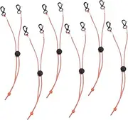 SHERCHPRY 6pcs Plastic Windproof Cord Polyester Metal Hat Hanging Rope Buckles Rope Pink