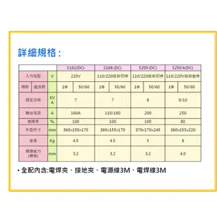 【天隆五金】(附發票)全配 台灣製 漢特威 鐵漢牌 S250A 防電擊變頻電焊機 AC110/220V 滿焊4.0焊條