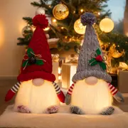 Glowing Gnome Dolls Christmas Faceless Doll With Led Light Christmas Decoration