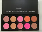 MAKEUP BLUSH PALETTE STRONG PIGMENT 10 COLORS Free Gift!