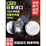 日本重松TW08S防塵口罩防毒石材打磨噴漆電焊二保焊矽膠傳聲面具
