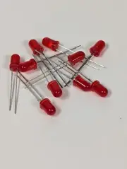 EVERLIGHT T-1-3/4 (5mm) RED LED (10 PACK)