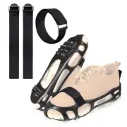 2Pcs Studs Anti-Skid Crampons Shoe Cover Adjustable Magic Paste Strap