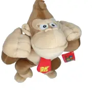 Donkey Kong Plush Toy 14"Medium Brown Ape Stuffed Animal Super Mario Bros AGE 0+