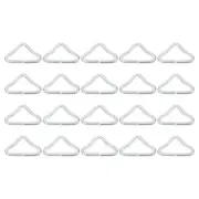 20Pcs Trampolines Triangle Buckle, 1 1/2" Metal Triangle Ring Buckles, Silver