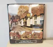 NIP Cork Placemats Place Mats, Coasters English Countryside Village Set of 6