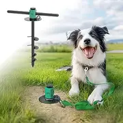 FXW ROOTIE Dog Tie-Out Stake for Yard, Beach, Camping, Spiral Ground Design with 360° Swivel Ring for Large Dogs up to 210lbs │ Works with Dog Cable, Leash, Lead or Tether