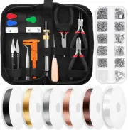 Jewelry Making Supplies Kit With Pliers Wire Tools Beads Findings And More