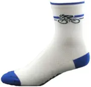 GIZMO Bicycle Socks 5" White/Blue