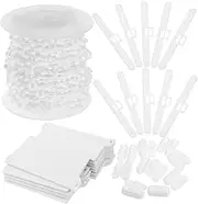 1 Sets Curtain Accessories Blinds Curtains Beaded Curtain Roller Blind Accessories Kit Blind Bottom Weights Vertical Blind Cord Connectors Roller Blind Chain Plastic White