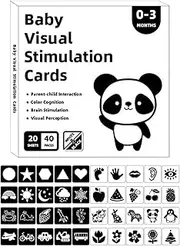 High Contrast Baby Cards, High Contrast Baby, Black and White Baby Flash Cards for Baby 0-3 Months
