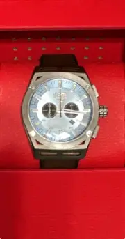 NWT Diesel Men's Timeframe Chronograph Blue Dial Brown Leather Watch 48mm