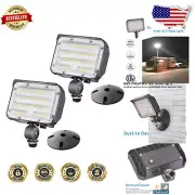 IP65 Waterproof 60W LED Flood Light - Dusk-to-Dawn, 2-Pack Security Fixtures
