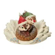 Disney Traditions Chip n Dale Fun in the Snow Sledding Jim Shore Figurine
