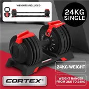 Cortex Revolock V2 24kg Adjustable Steel Dumbbell Barbell Kettlebell All-in-One (Single)