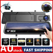 10" 1080P Mirror Car Dash Camera Front and Rear Night Vision Reverse Parking Kit