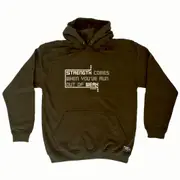 Personal Best RunningStrength Comes When Youve Run Out Of Weak - Funny Novelty Hoodies Hoodie