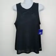 JoyLab Tank Top Women Medium Black Activewear Athletic Sleeveless Tee Open Back