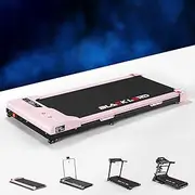 [Black Lord] Walking Pad Under Desk with 2-Level Incline, 3.5HP Treadmill 12KM/H Max Speed, Jogging Running Machine for Home Gym Work Out, FN6 Series, Pink