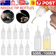 Up to 20PCS 50/100ml Needle Tip Glue Bottle Applicator Needle Squeeze Bottles AU