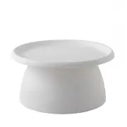 ArtissIn Coffee Table Mushroom Nordic Round Large Side Table 70CM White
