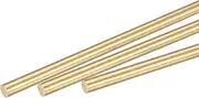 uxcell Brass Rod,Brass Solid Round Rod 4mm Diameter 100mm Length Lathe Bar Stock for RC Model DIY Craft Pack of 16
