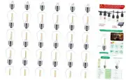 30 Pack S14 Edison String Light Bulbs, 1 Watt Replacement Bulbs for Outdoor