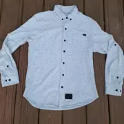 NWT Marc Ecko Cut & Sew Men Shirt Men Medium Gray Long Sleeve