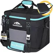 INSMEER Cooler Bag 40L, Large Cooler Bags Insulated with Hard Lid, Soft Cooler Bag Leakproof/Collapsible/Portable Cooler Backpack,with Bottle Opener, Suitable for Beach Camping Picnics