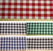 25 Yards Checkered Fabric 60" Wide Gingham Buffalo Checked Tablecloth 3 COLORS