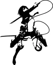 Mikasa Ackerman Attack on Titan for car/truck laptop window custom