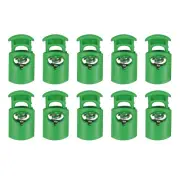 10pcs Cord Lock Single Hole Spring Toggle Stopper for Drawstring, Green