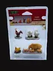 Lemax 2001 Farm Animals Holiday Seasonal Retired 12513 Rooster Geese Chicken Pig