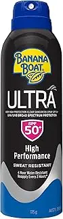 Banana Boat Ultra Sunscreen Spray SPF50+ 175g, UVA/UVB, High Performance, Sweat Resistant, 4-Hour Water Resistant, Made in Australia