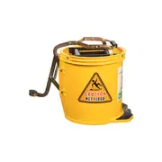 Cleanlink Home/Commercial Cleaner Heavy Duty Mop 16L Metal Bucket Wringer Yellow