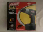 NEW COLEMAN 14.4 VOLT 3/8" CORDLESS DRILL -PMD8128; BATTERY, CHARGER & BITS