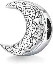 [DUUDAH] Women's Jewellery 925 Sterling Silver Pendant Beads,Hollow Beads Fit Bracelet Wishing Bottle 925 Sterling Silver Beads Vine and Pine Cone Butterfly Pattern Beads for Bangle DIY (Color : Asc1604)