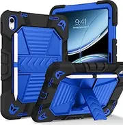 YINLAI for iPad 11th Generation Case A16 (2025 11-inch)/ iPad 10th Generation (2022 10.9-Inch) Case, Heavy Duty Cover Rugged with Pencil Holder and Adjustable Kickstand Protective Tablet Cover, Blue