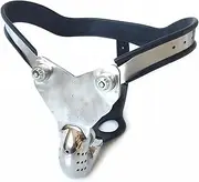 HCUDFN Invisible Stainless Steel Chastity Belt Lockable Panties Underwear Penis Lock Ring Cock Cage Sex Toy for Man Couples(Waist 70~76cm)
