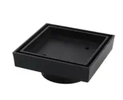 115x115mm Brass Black Smart Tile Insert Floor Waste Shower Grate Drain