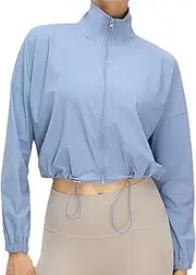 [CHINYOUKA] Women's Sun Protection Jacket, UPF 50+ Full Zipper Long Sleeve Sun Shirts, Outdoor Athletic Jacket
