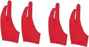 UTHCLO 2sets Sketch Gloves Two Finger Glove for Artist Thin Drawing Protects Tablet Surface 2pcs*2