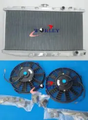ALUMINUM RADIATOR +FANS FOR Honda CRX CR-X 1.5L 1.6L 1988-1991 MANUAL MT 89 90 (for: Honda)