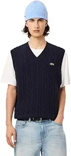 [Lacoste] Men's Essential Cable Stitch Vest Navy