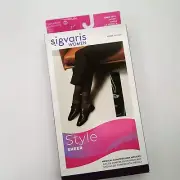 SIGVARIS Medical Compression Black Knee Highs Open Toe 20-30 mmHg MS Med Short