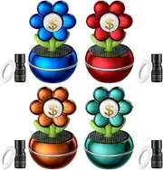 Car Scent Diffuser - Solar Powered Auto Perfume Diffuser,Flower Design, 360 Degree Rotation, Aromatherapy Air Purifier, Wealth Sign for Adults