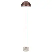 Domez Modern Standing Floor Lamp Light Foot Switch Metal Terrazzo Bronze White Terrazzo