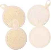 Mikinona 4 Pcs Face Exfoliator Exfoliating Washcloth Face Scrub Pads Facial Loofah Exfoliator for Women